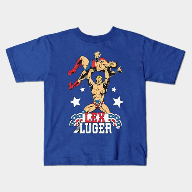 Lex Luger Cartoon Kids T-Shirt by Holman